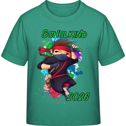 Kinder T-Shirt Einschulung Ninja Junge – Schulkind 2026