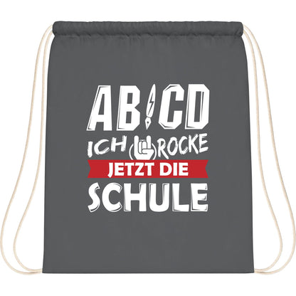 Turnbeutel Einschulung Rocker-Hand – Ich rocke jetzt die Schule