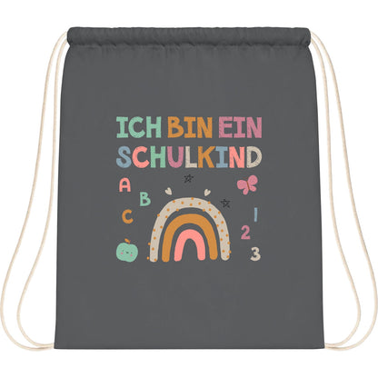 Turnbeutel Einschulung Schulkind – Regenbogen mit ABC & Zahlen