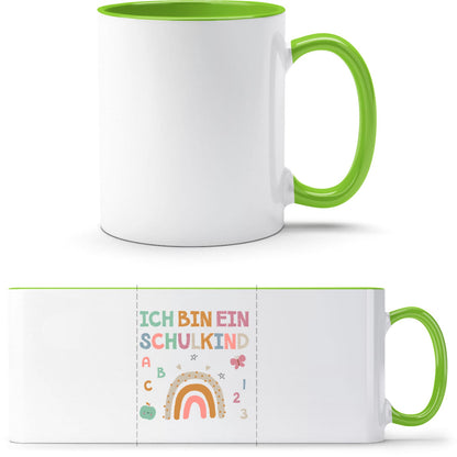 Tasse Einschulung Schulkind Regenbogen – Ich bin ein Schulkind