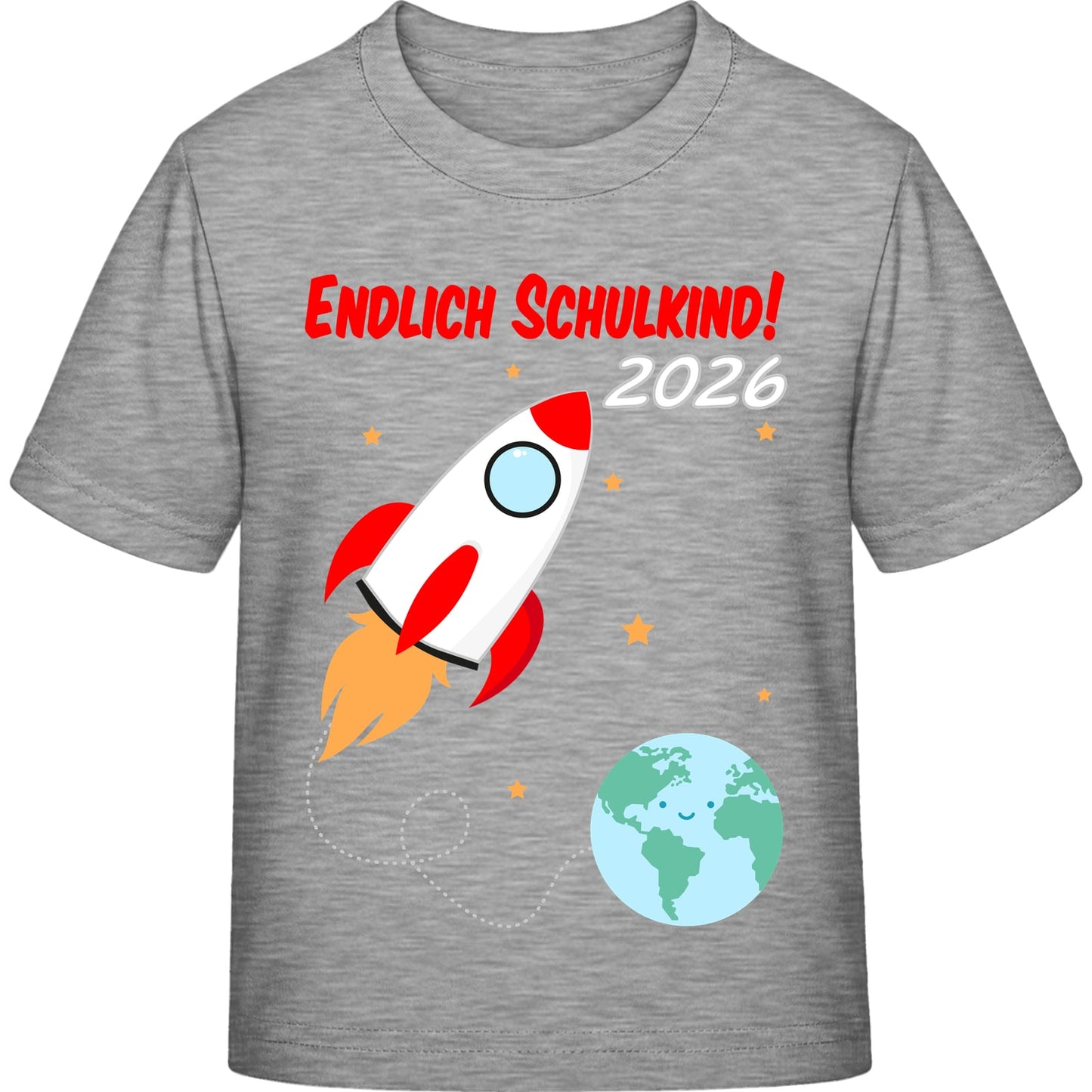 Kinder T-Shirt Einschulung Rakete – Endlich Schulkind 2026