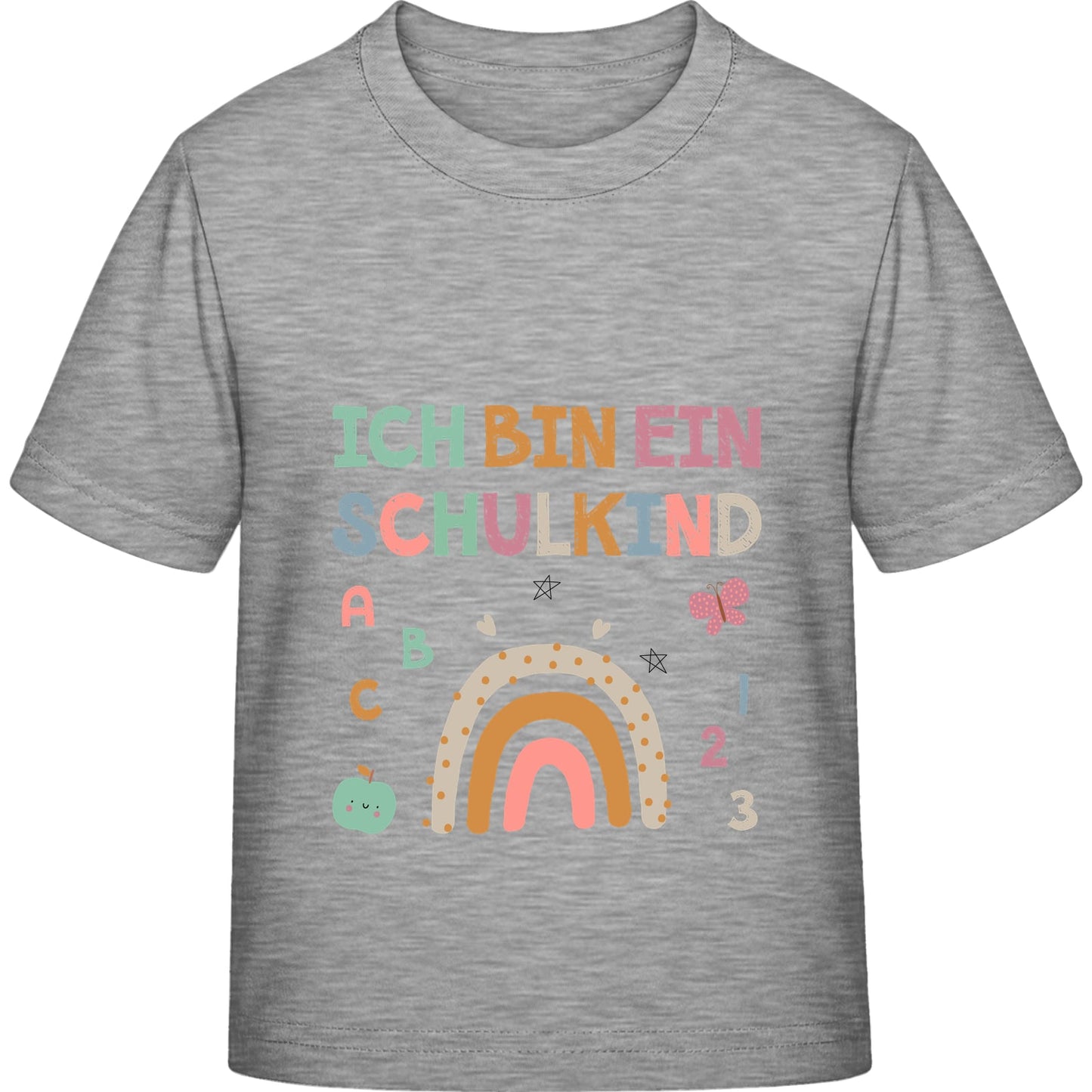 Kinder T-Shirt Einschulung Regenbogen – Ich bin ein Schulkind