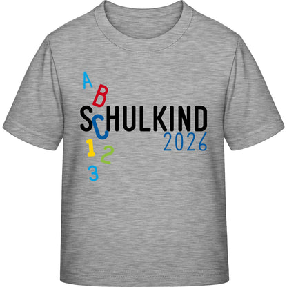Kinder T-Shirt Einschulung ABC Schulkind 2026 – Geschenk zum Schulanfang