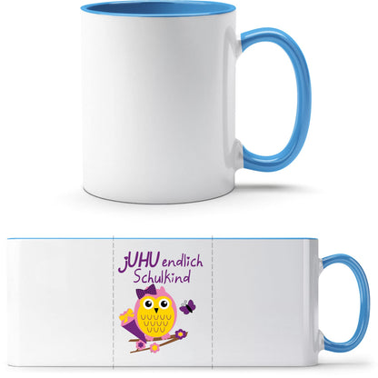 Tasse Einschulung Eule Mädchen – Juhu endlich Schulkind