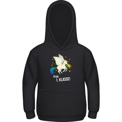 Kinder Hoodie Einschulung Einhorn – Ich bin 1. Klasse!