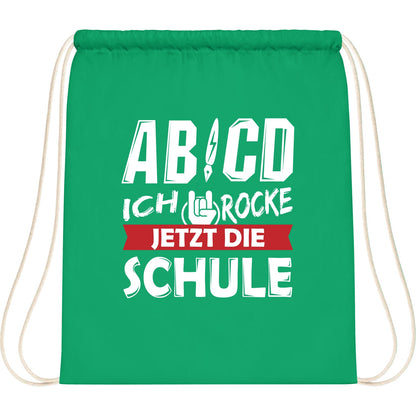 Turnbeutel Einschulung Rocker-Hand – Ich rocke jetzt die Schule