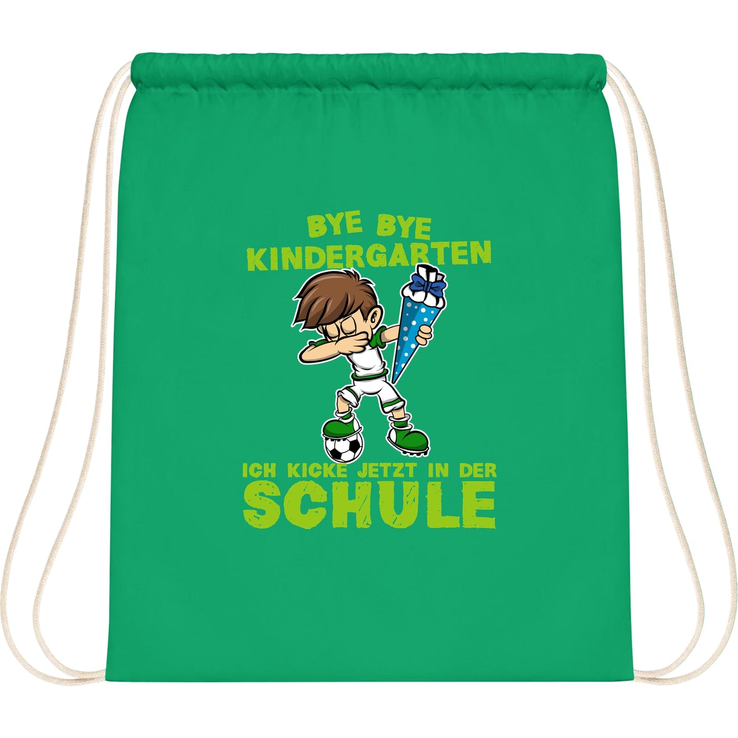 Turnbeutel Einschulung Fußball Junge – Bye Bye Kindergarten