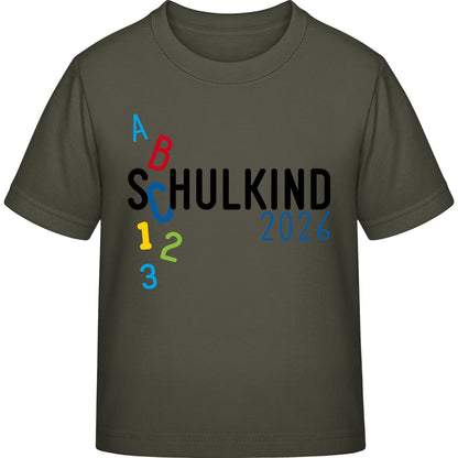 Kinder T-Shirt Einschulung ABC Schulkind 2026 – Geschenk zum Schulanfang