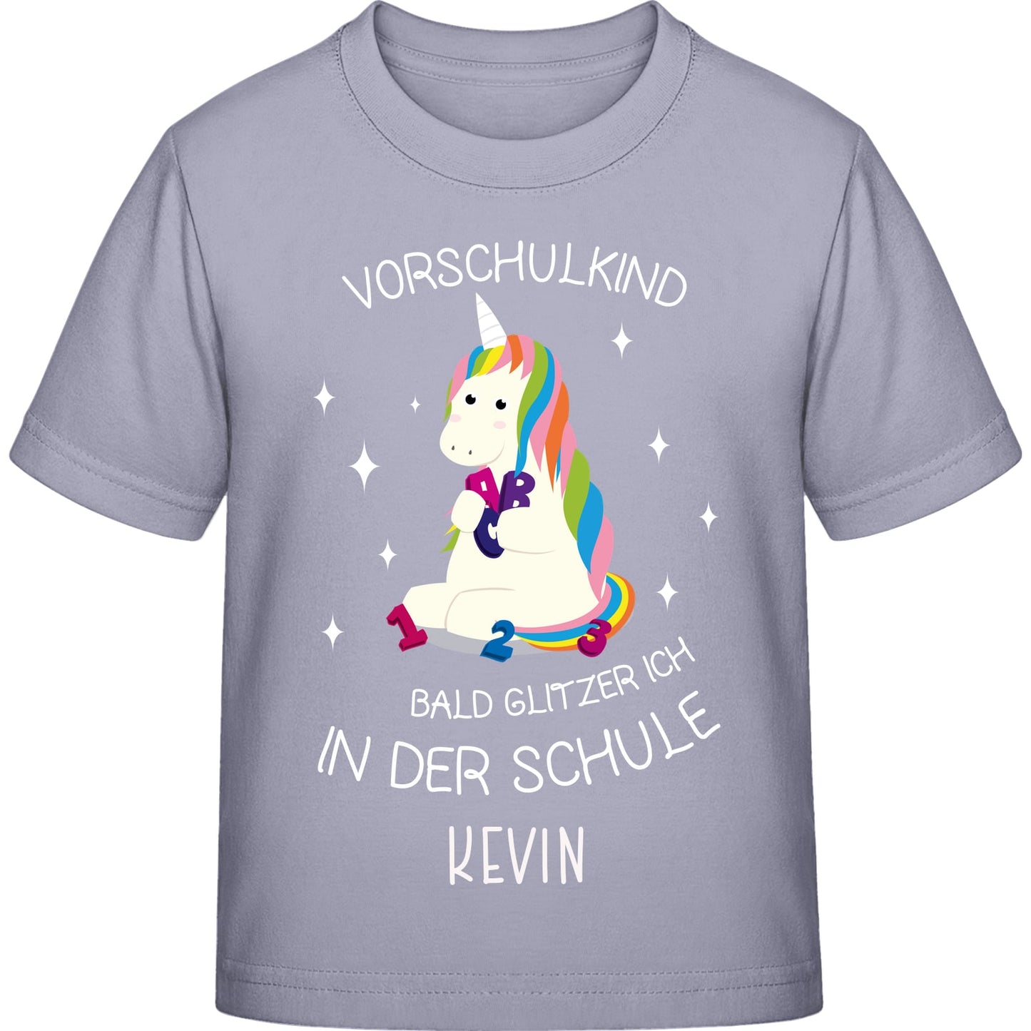 Mädchen T-Shirt Einschulung Einhorn – Vorschulkind Glitzer-Spruch