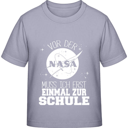 Kinder T-Shirt Einschulung NASA – Vor der NASA muss ich erst zur Schule