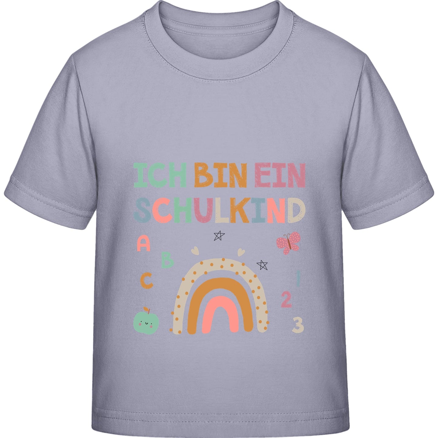 Kinder T-Shirt Einschulung Regenbogen – Ich bin ein Schulkind
