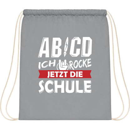 Turnbeutel Einschulung Rocker-Hand – Ich rocke jetzt die Schule
