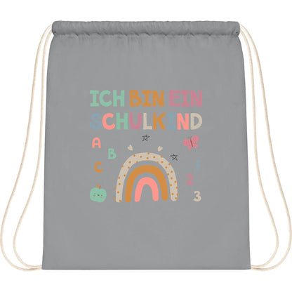 Turnbeutel Einschulung Schulkind – Regenbogen mit ABC & Zahlen