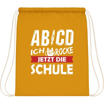 Turnbeutel Einschulung Rocker-Hand – Ich rocke jetzt die Schule