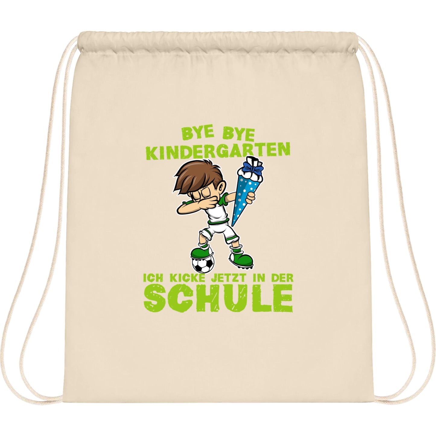 Turnbeutel Einschulung Fußball Junge – Bye Bye Kindergarten