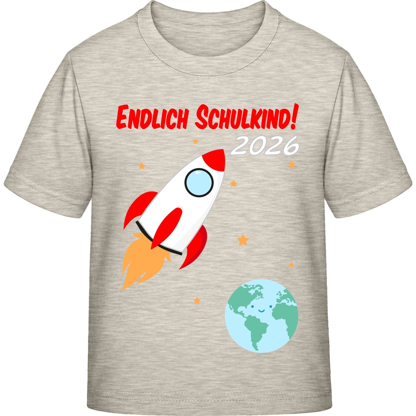 Kinder T-Shirt Einschulung Rakete – Endlich Schulkind 2026