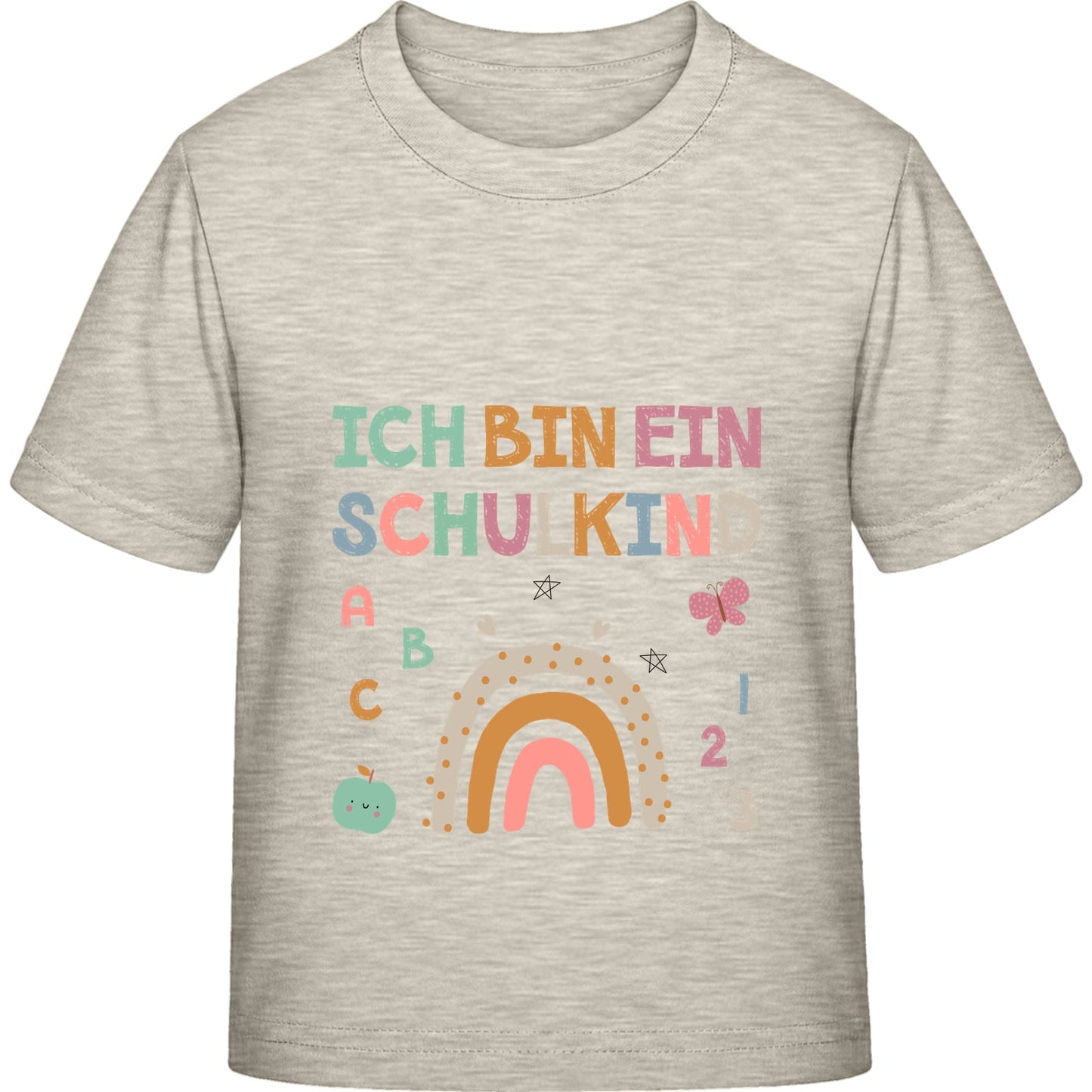 Kinder T-Shirt Einschulung Regenbogen – Ich bin ein Schulkind