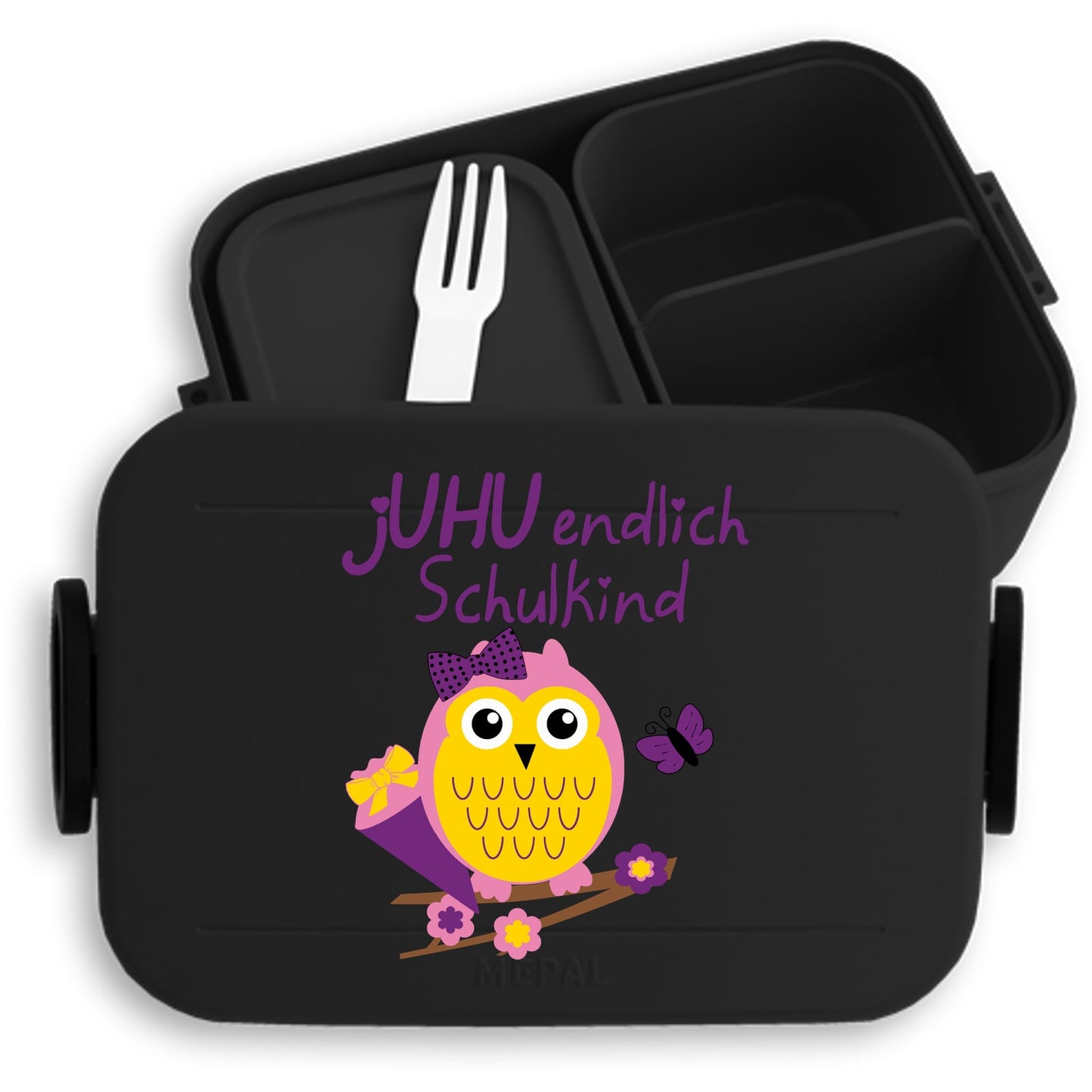 Brotdose Einschulung Mädchen Eule – jUHU endlich Schulkind