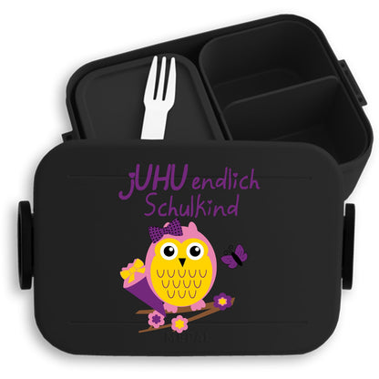 Brotdose Einschulung Mädchen Eule – jUHU endlich Schulkind