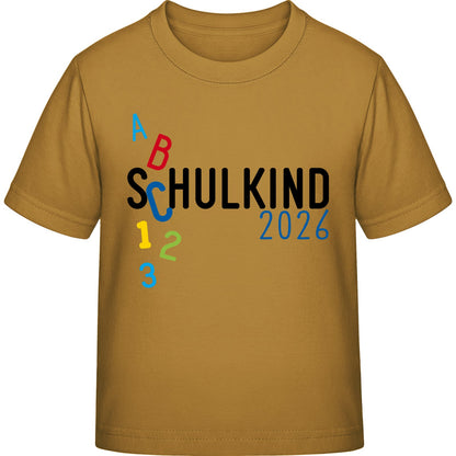 Kinder T-Shirt Einschulung ABC Schulkind 2026 – Geschenk zum Schulanfang