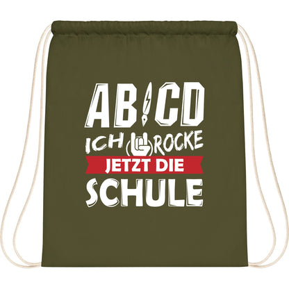 Turnbeutel Einschulung Rocker-Hand – Ich rocke jetzt die Schule