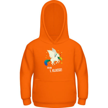 Kinder Hoodie Einschulung Einhorn – Ich bin 1. Klasse!