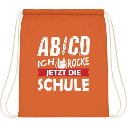 Turnbeutel Einschulung Rocker-Hand – Ich rocke jetzt die Schule