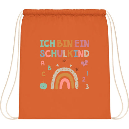 Turnbeutel Einschulung Schulkind – Regenbogen mit ABC & Zahlen
