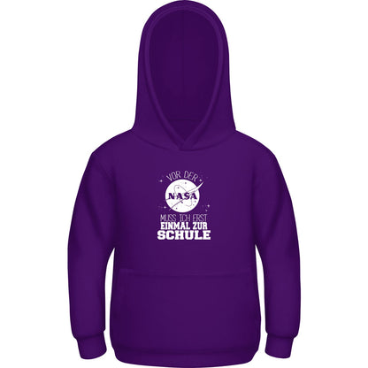 Kinder Hoodie Einschulung NASA Weltraum – Vor der NASA erst zur Schule