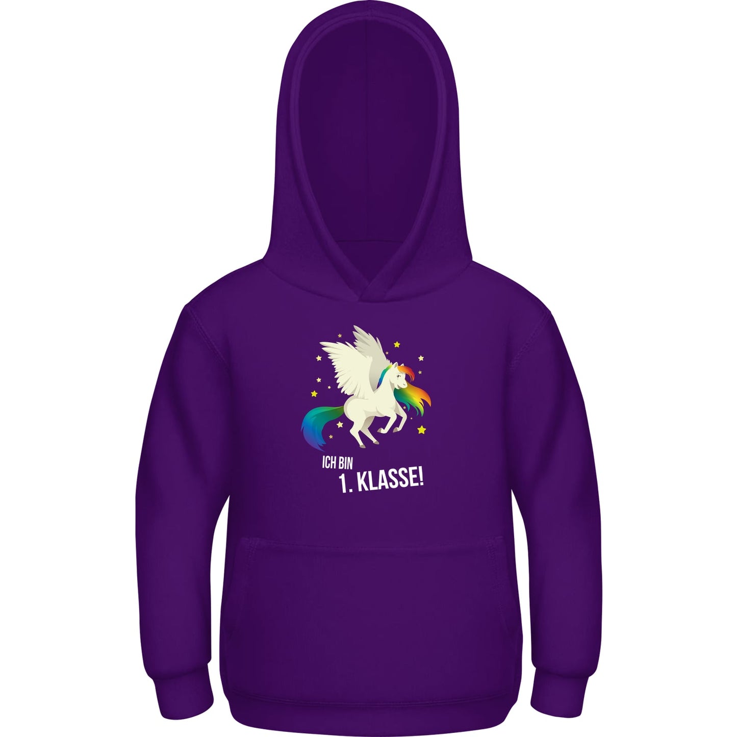 Kinder Hoodie Einschulung Einhorn – Ich bin 1. Klasse!