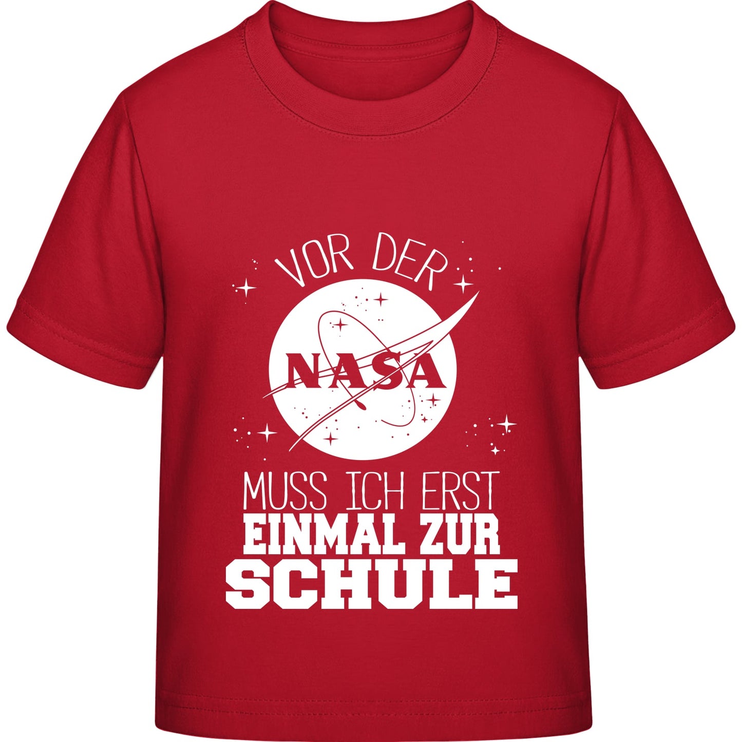 Kinder T-Shirt Einschulung NASA – Vor der NASA muss ich erst zur Schule