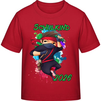 Kinder T-Shirt Einschulung Ninja Junge – Schulkind 2026