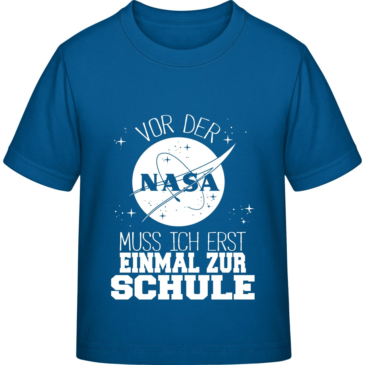 Kinder T-Shirt Einschulung NASA – Vor der NASA muss ich erst zur Schule
