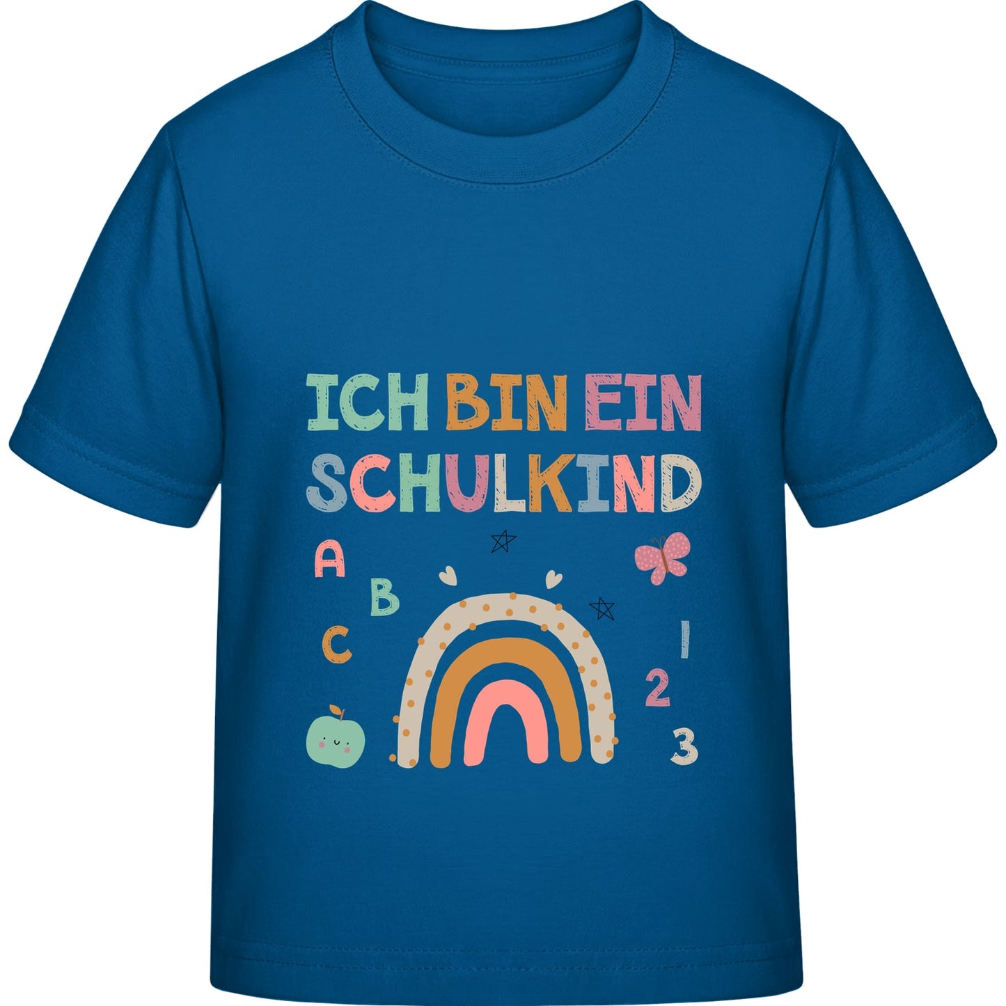 Kinder T-Shirt Einschulung Regenbogen – Ich bin ein Schulkind