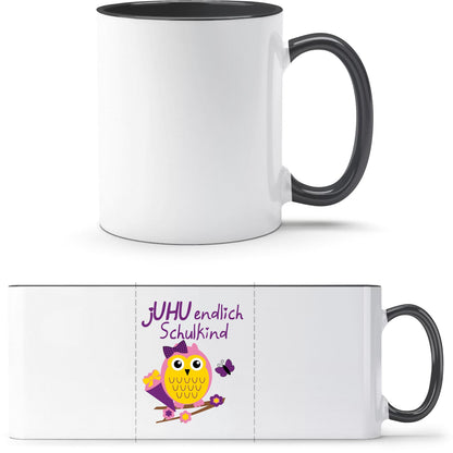 Tasse Einschulung Eule Mädchen – Juhu endlich Schulkind