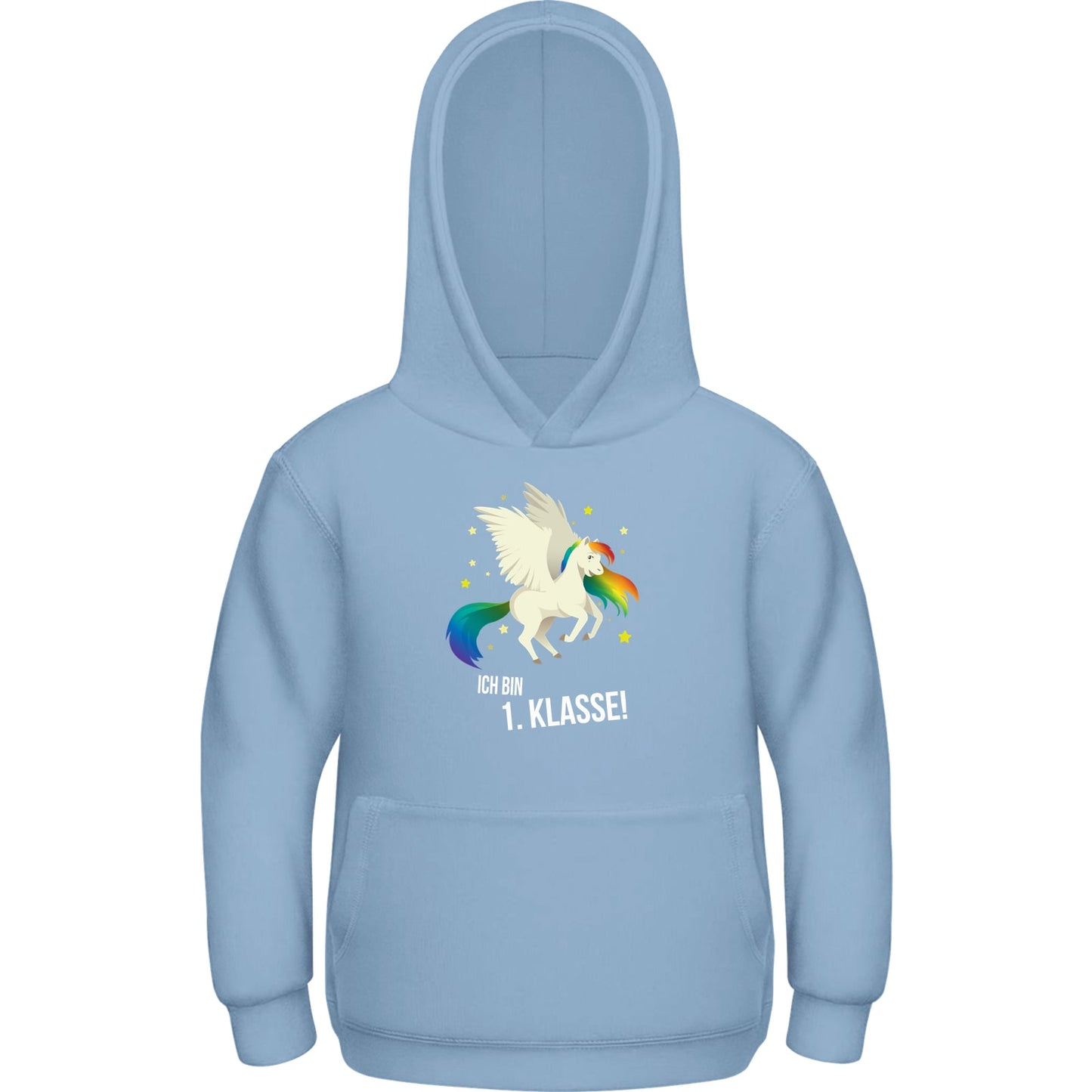 Kinder Hoodie Einschulung Einhorn – Ich bin 1. Klasse!