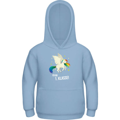 Kinder Hoodie Einschulung Einhorn – Ich bin 1. Klasse!