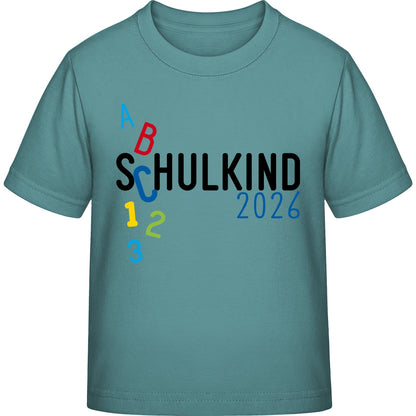 Kinder T-Shirt Einschulung ABC Schulkind 2026 – Geschenk zum Schulanfang