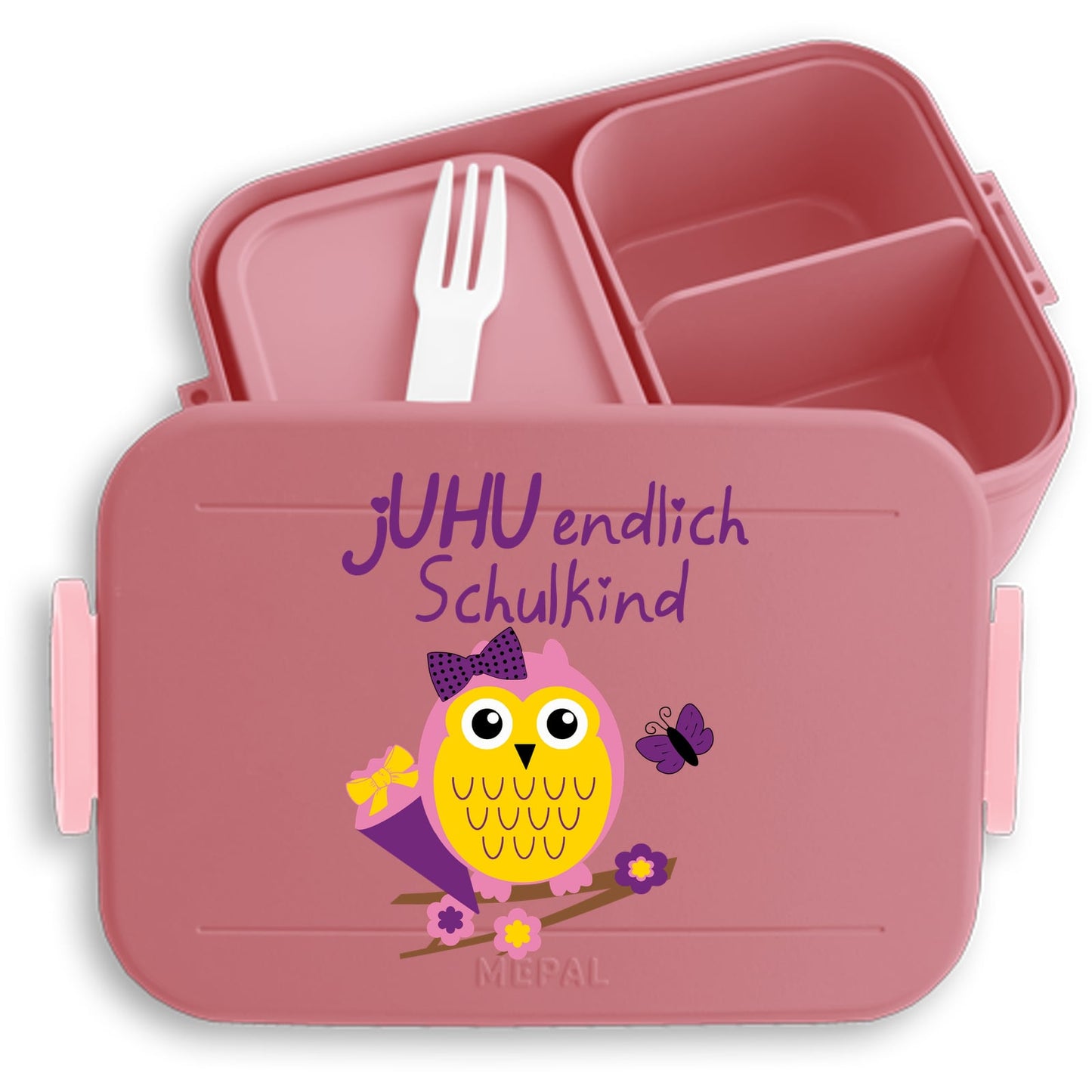Brotdose Einschulung Mädchen Eule – jUHU endlich Schulkind