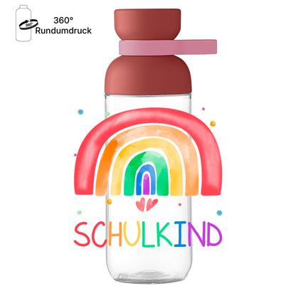 Mepal Trinkflasche Einschulung „Schulkind“ – Regenbogen Geschenk zum Schulanfang
