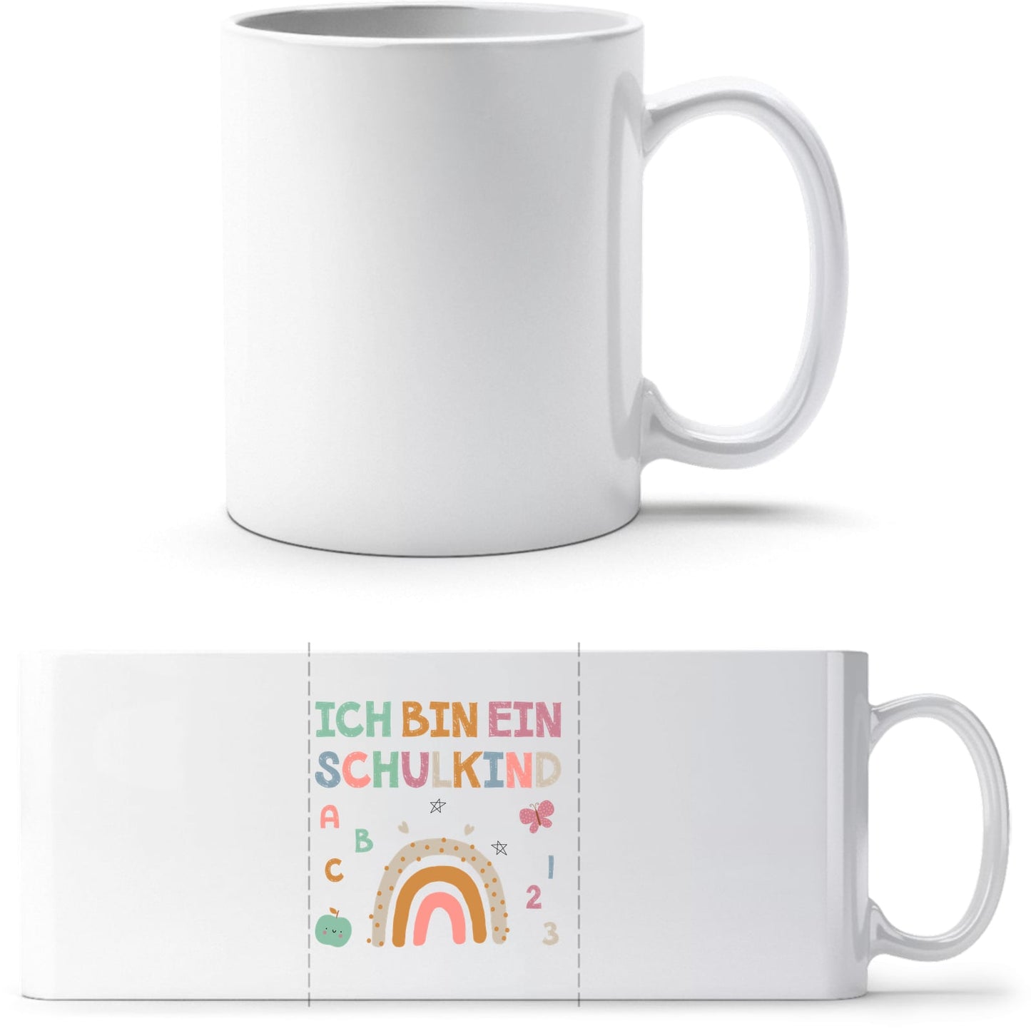 Tasse Einschulung Schulkind Regenbogen – Ich bin ein Schulkind