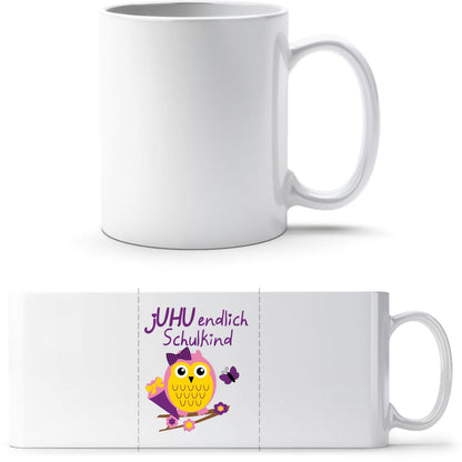 Tasse Einschulung Eule Mädchen – Juhu endlich Schulkind