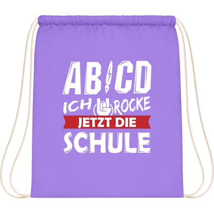 Turnbeutel Einschulung Rocker-Hand – Ich rocke jetzt die Schule