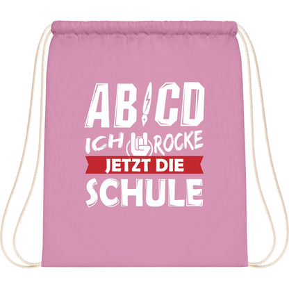 Turnbeutel Einschulung Rocker-Hand – Ich rocke jetzt die Schule