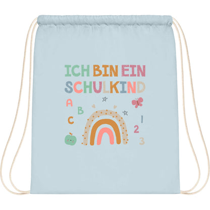 Turnbeutel Einschulung Schulkind – Regenbogen mit ABC & Zahlen