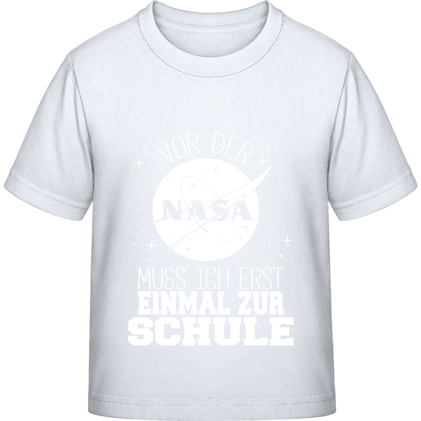 Kinder T-Shirt Einschulung NASA – Vor der NASA muss ich erst zur Schule