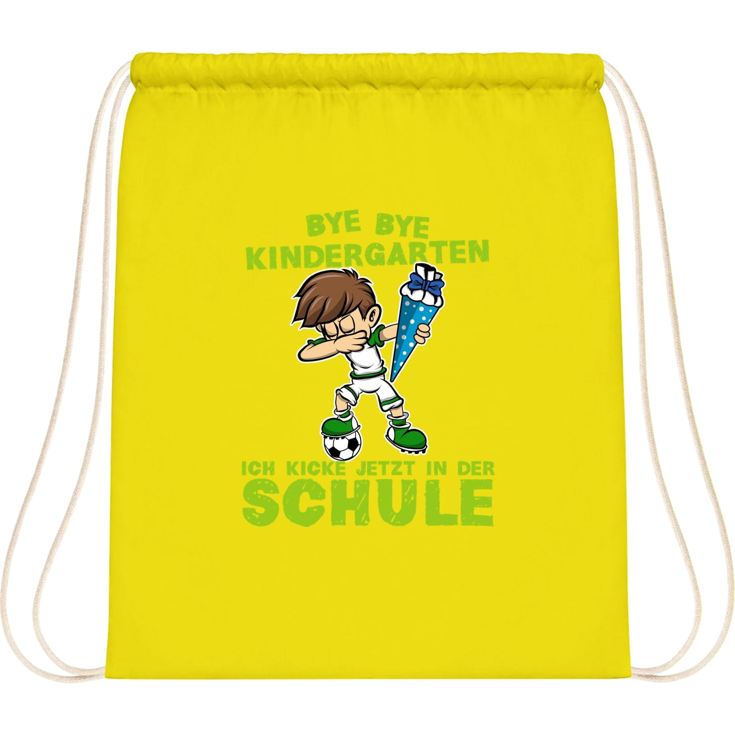 Turnbeutel Einschulung Fußball Junge – Bye Bye Kindergarten
