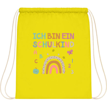 Turnbeutel Einschulung Schulkind – Regenbogen mit ABC & Zahlen